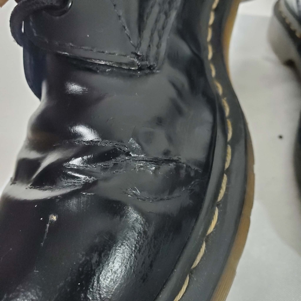 Dr. Martens 1460 Nappa Leather Lace Up Combat Boots Eye Black W10 - Picture 4 of 12